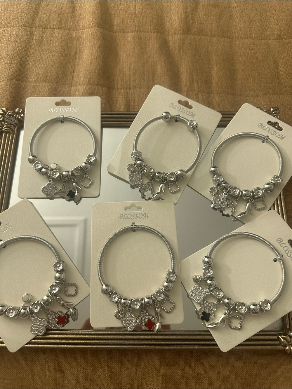 Silver Charm Bracelet - Silver Tone